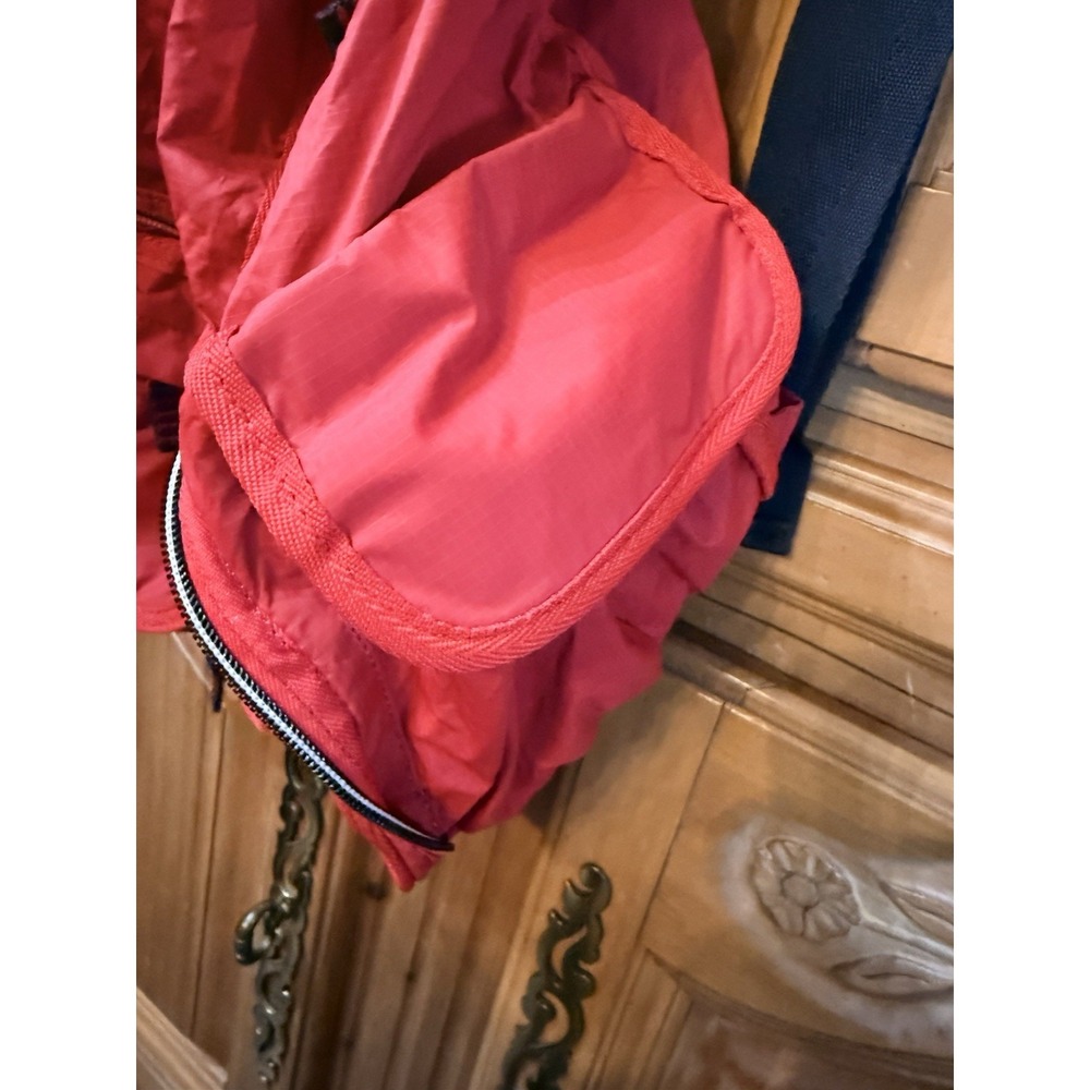 Lands End Packable Backpack Red Blue Black Lightweight Ripstop Nylon Travel Bag - Picture 8 of 13